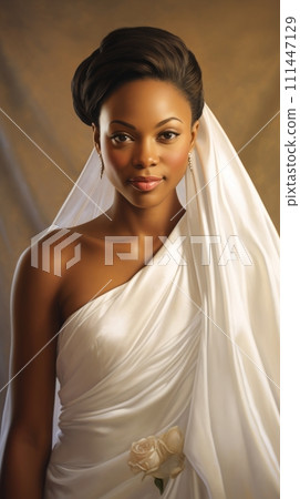 Beautiful young African American bride Beautiful young African American bride 111447129