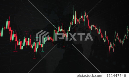 Stock market graph macro monitor Stock market graph macro monitor 111447546