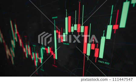 Stock market graph macro monitor Stock market graph macro monitor 111447547