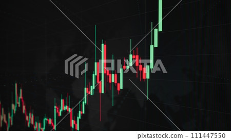 Stock market graph macro monitor Stock market graph macro monitor 111447550