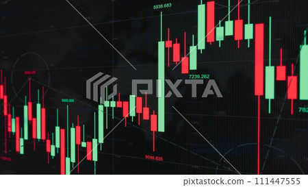 Stock market graph macro monitor Stock market graph macro monitor 111447555