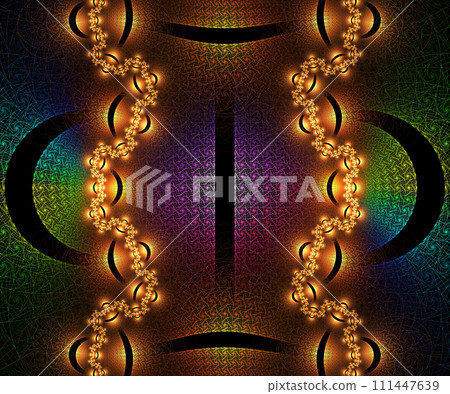 Computer generated colorful fractal artwork 111447639