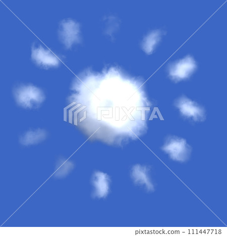 Abstract graphics symbol created from realistic clouds Abstract graphics symbol created from realistic clouds 111447718