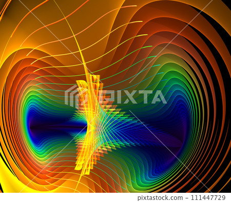 Computer generated colorful fractal artwork 111447729