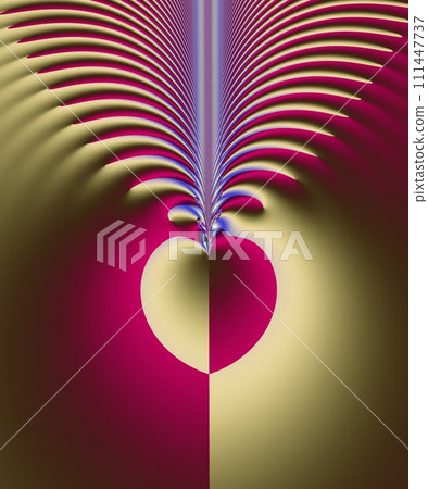 Computer generated abstract colorful fractal artwork 111447737