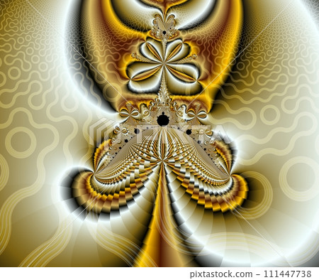 Computer generated abstract colorful fractal artwork 111447738
