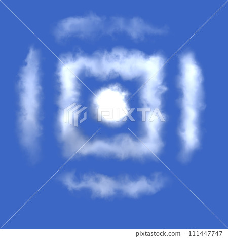 Abstract graphics symbol created from realistic clouds 111447747