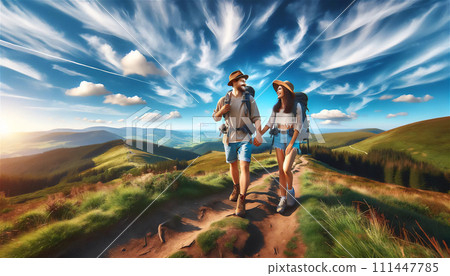 夫妻爬一座山 夫妻爬一座山 111447785