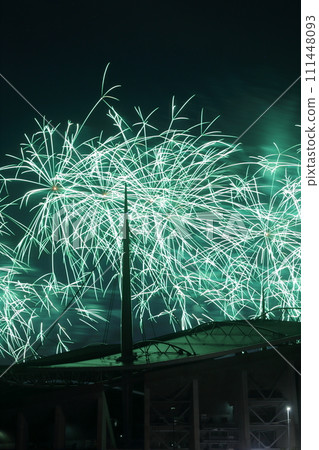A beautiful moment of fireworks that colors a summer night (Toyota Oiden Festival, Toyota Stadium, Toyota City, Aichi Prefecture) A beautiful moment of fireworks that colors a summer night (Toyota Oiden Festival, Toyota Stadium, Toyota City, Aichi Prefecture) 111448093