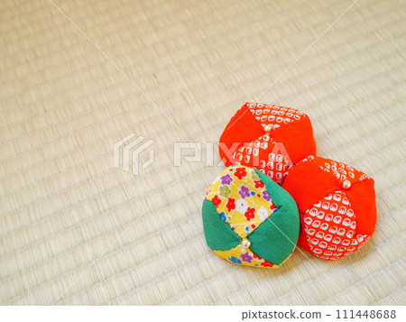 Tatami and beanbag Japanese style image 111448688