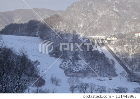 冬壩湖(長野縣木曾町禦岳湖) 冬壩湖(長野縣木曾町禦岳湖) 111448965