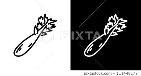 Spring vegetable celery icon Spring vegetable celery icon 111449172