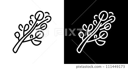 Spring vegetable watercress icon Spring vegetable watercress icon 111449173