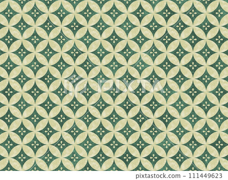 Japanese pattern cloisonné Japanese paper material_green 111449623