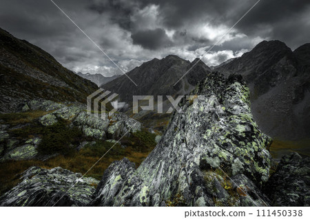 Mountain landscape of the Stubai Alps Mountain landscape of the Stubai Alps 111450338