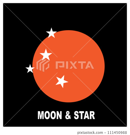 Moon and stars icon 111450988