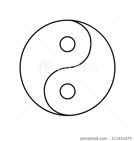 Ying yang icon 111451075