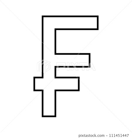 Swiss franc currency icon 111451447
