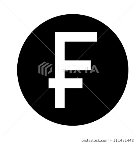 Swiss franc currency icon 111451448