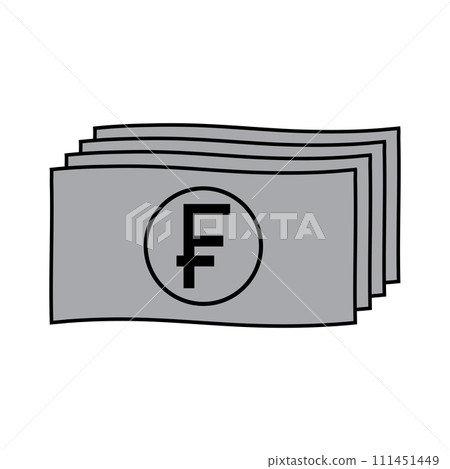 Swiss franc currency icon Swiss franc currency icon 111451449