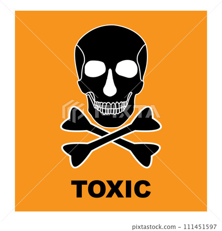 Chemical danger icon Chemical danger icon 111451597