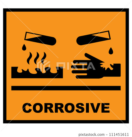 Chemical hazard icon 111451611