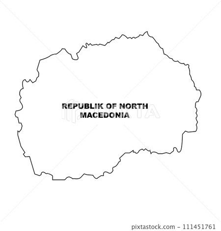 Map of republic of north macedonia icon 111451761