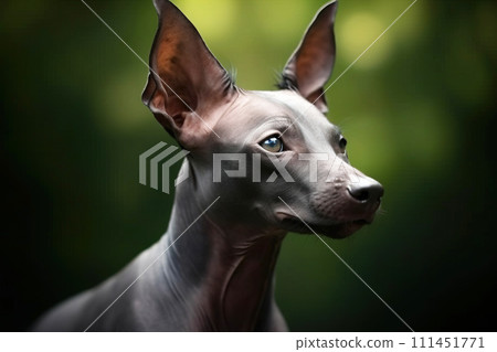Mexican Hairless Dog Xoloitzcuintli purebred beautiful breed of dog, background nature Mexican Hairless Dog Xoloitzcuintli purebred beautiful breed of dog, background nature 111451771