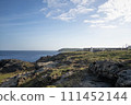 Coast with saltworks ruins 111452144