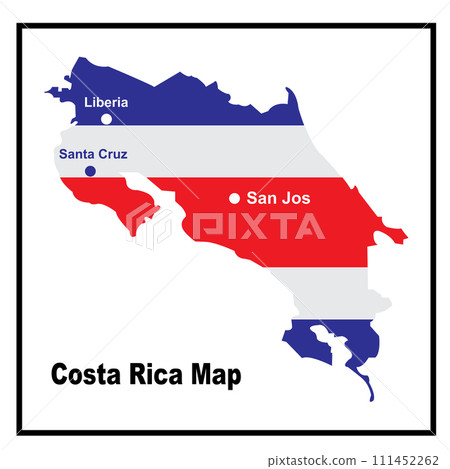 Map of Costa Rica icon 111452262
