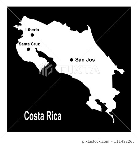 Map of Costa Rica icon 111452263