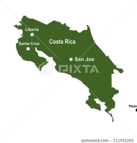 Map of Costa Rica icon Map of Costa Rica icon 111452265