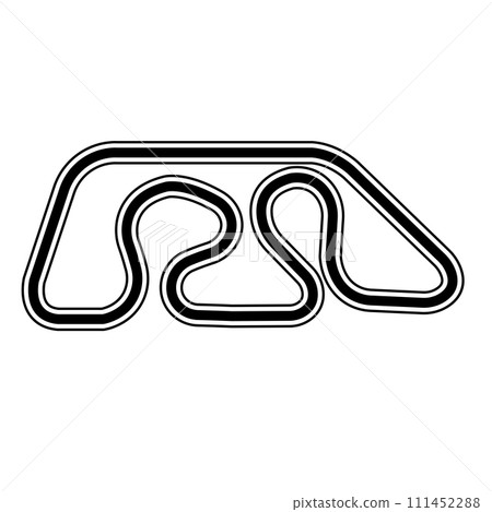 Racing circuit icon Racing circuit icon 111452288