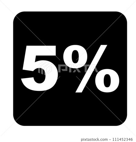 Vector icon 5% 111452346