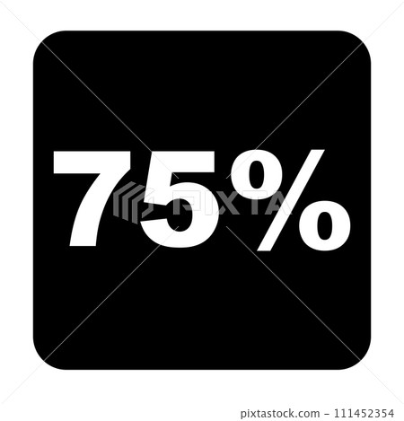 Vector icon 75% Vector icon 75% 111452354