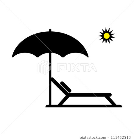beach chair icon 111452513