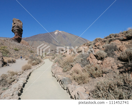 Path to mount Teide 3 715 m on European Tenerife island in Spain 111452741