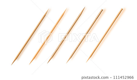 Toothpicks. hygiene and health on toothpicks white background. Vector. 111452966