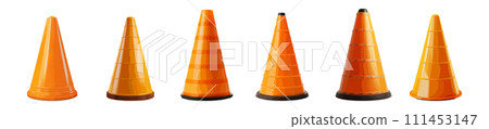 Traffic cone vector set isolated on white background Traffic cone vector set isolated on white background 111453147