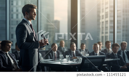 A businessman working in the office A businessman working in the office 111455121