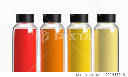 The juice in bottles glass png for drink concept 3d rendering. The juice in bottles glass png for drink concept 3d rendering. 111455243