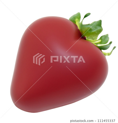 AI-generated content. Chocolate candy strawberry, resembling hearts, in shape of a heart on isolated white backround. Concept of love, kindness, peace, romance and chocolate. Green natural stems or 111455337