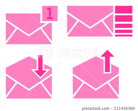 發送和接收電子郵件的圖標說明 發送和接收電子郵件的圖標說明 111456360