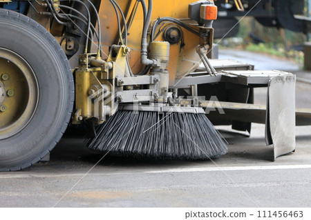 Road maintenance work vehicle (road sweeper) image Road maintenance work vehicle (road sweeper) image 111456463