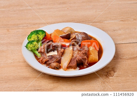 Beef stew, beef shank stew, beef stew with demi-glace sauce. Beef stew, beef shank stew, beef stew with demi-glace sauce. 111456920