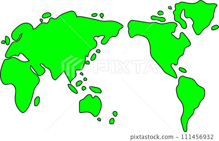世界地圖簡筆畫 111456932