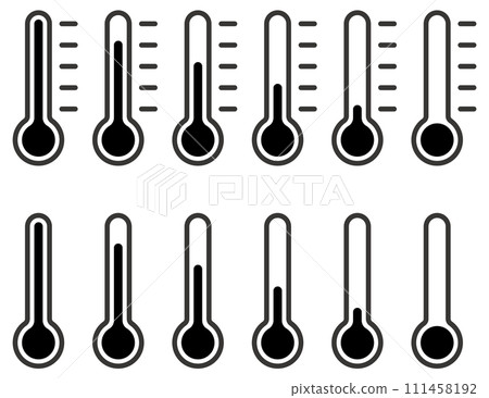 Thermometer simple vector illustration set 111458192
