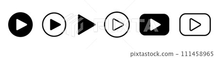 Play button icon vector set 111458965