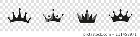 Crown Icons and Symbols stock illustration 111458971