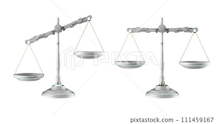 White law scale with modern design isolated on white 111459167